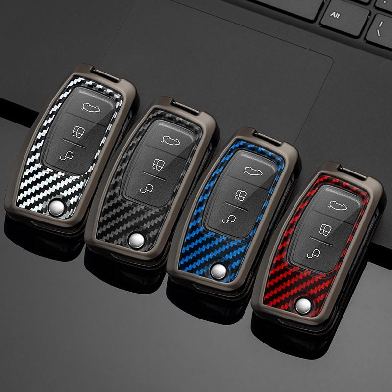 Car Key Case Cover for Ford Focus 2 3 MK3 Mk4 Mondeo Mk5 Mk4 Fiesta Mk8 MK3 MK7 Puma Explorer Ecosport Kuga C MAX Bronco Mustang