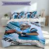 3-teiliges Carolina Panthers Bettwäsche-Set, Enthält 1 Bettbezug und 2 Kissenbezüge, Hautfreundlicher & Bequemer Stoff, Geeignete Bettwäsche-Sets