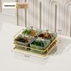 Light Luxury Divided Snack & Candy Box with Transparent Lid