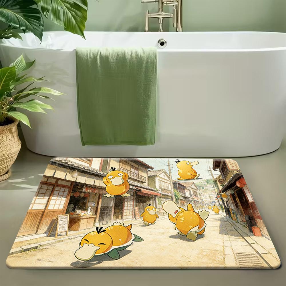 

Cute Pokemon Starters and Pikachu Group Print Non-slip Doormat, Soft Absorbent Floor Rug for Home Decor 40cm x 60cm