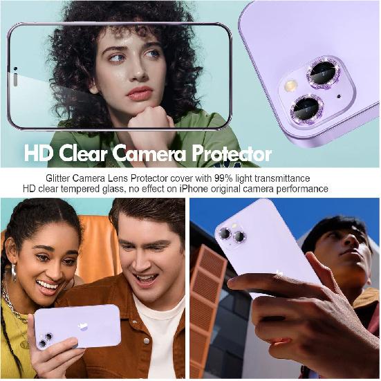 Diamond Glitter Camera Lens Protection For iPhone 16 E 16e 15 14 Plus 13 Pro Max 12 Mini 12Pro Glass Protector Accessories 4