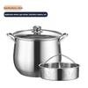Large Stock Pot 5L with Lid - Stainless Steel Cookware Stockpot Healthy Cookware Polished Stockpots Soup Pot