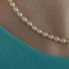 Less is more 14K GOLD-FILLED RICE PEARL NECKLACE