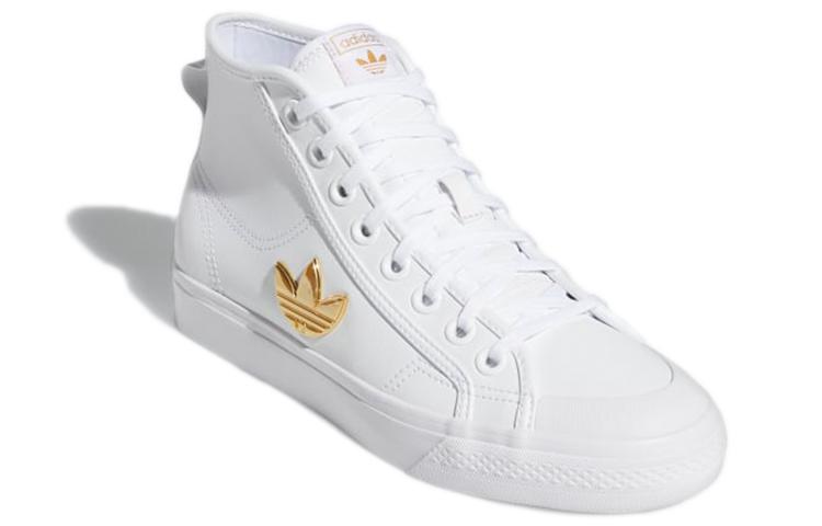 adidas Nizza Trefoil Hi Cloud White Gold Metallic Women's H01134