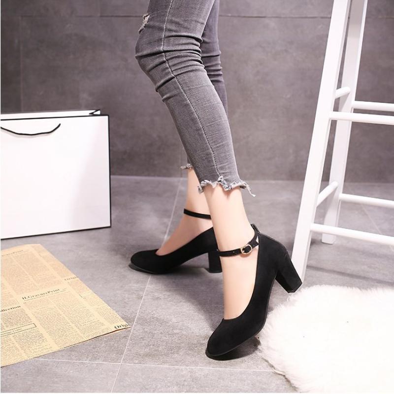 Spring Autumn New Suede Women's Shoes Fashion buckle antislip footwear Shallow mouth Comfort Single shoes Ladies casual pumps