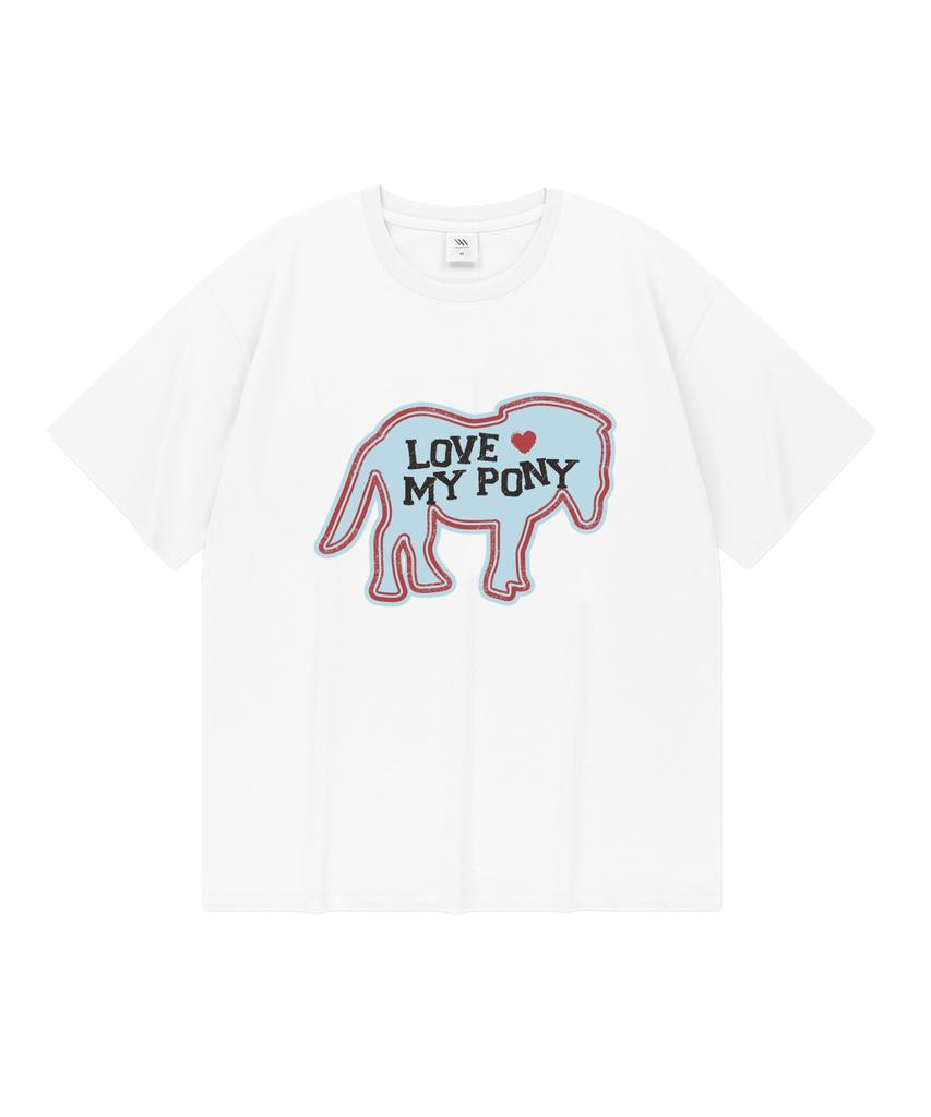 MILLION DAY Love Pony Cool Cotton Short Sleeve T-Shirt
