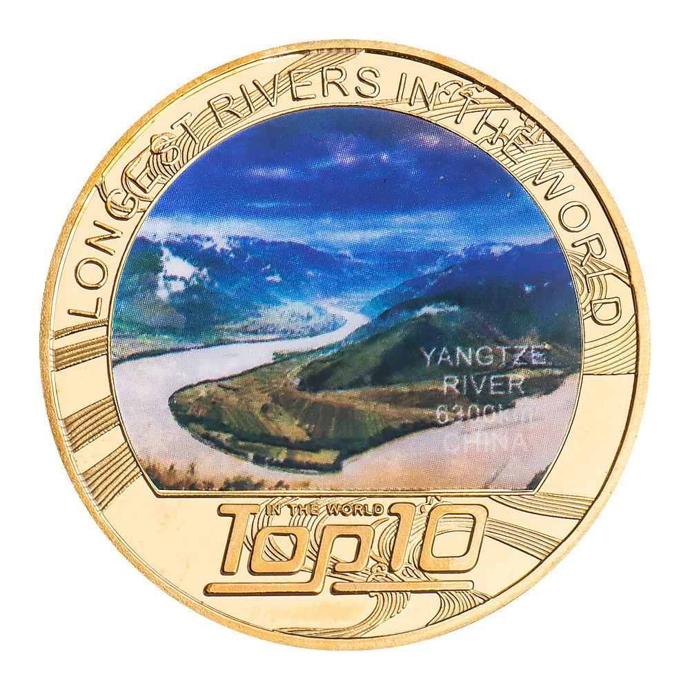 Top 10 River Commemorative Coins, Metal Badges, Collectible Gifts, Commemorative Badge Gift Boxes, Graduation Gifts