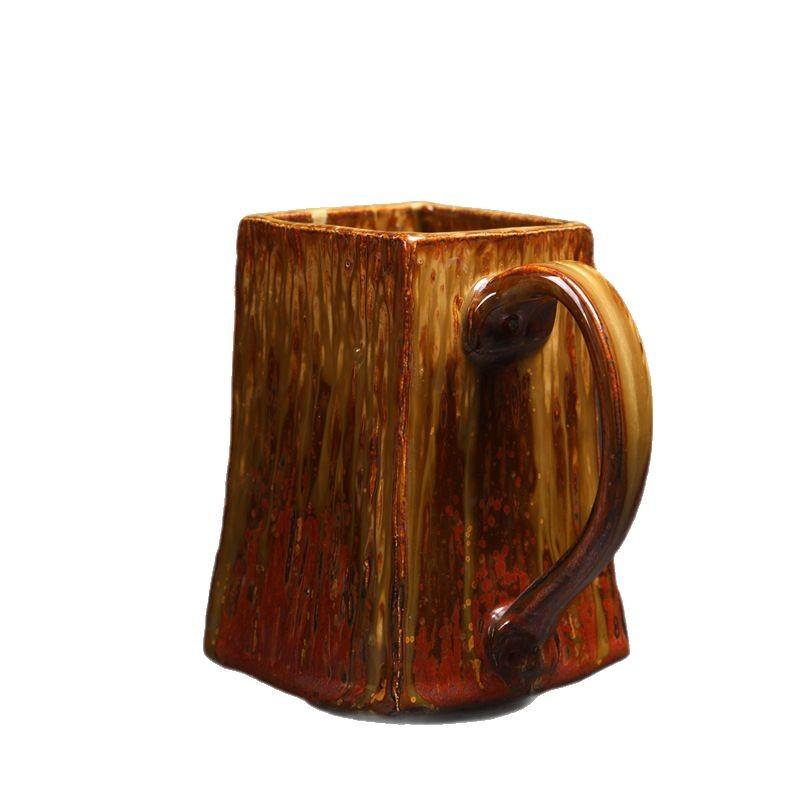 Large Capacity Ceramic Cup Large Creative Kiln Change Supply Water Cup Retro Coffee Cup
