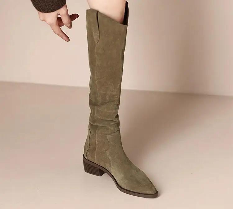 

Женские ботинки со шнуровкой, ботильоны на высоком каблуке, модные ботфорты выше колена, тонкий высокий каблук-шпилька, заостренный носок, плиссированные ботинки 35-40 39 хаки