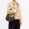 COACH 23 EMILY printed presbyopia coated canvas and smooth leather crescent bag shoulder bag medium size women's dark brown