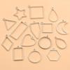 White K Alloy DIY Jewelry: Moon, Round & Heart Hollow Pendants (17 Styles)