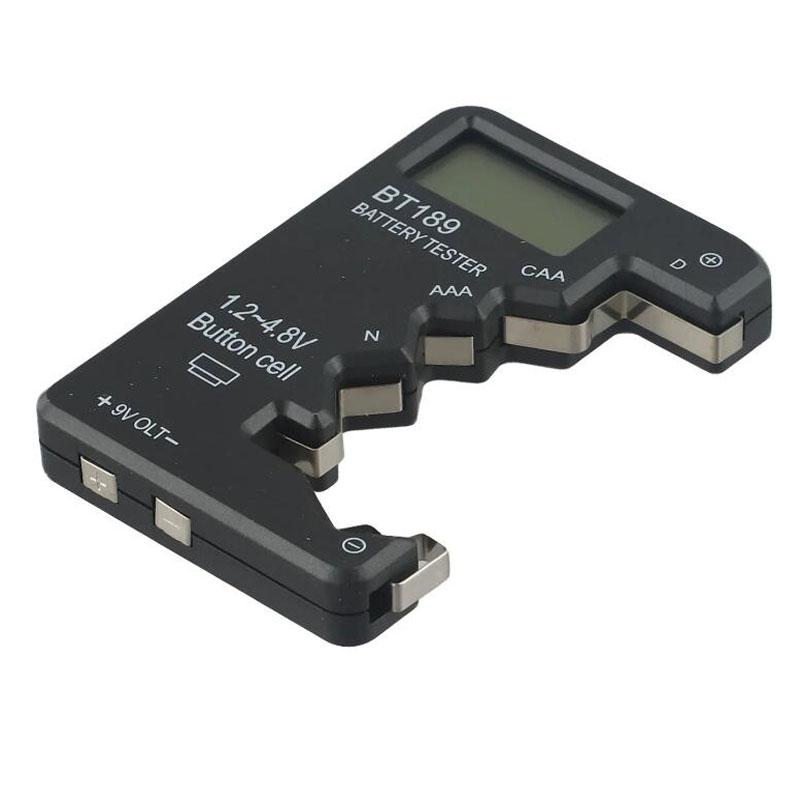 

Тестер для бытовой батареи Индикатор электричества ЖК-цифровой дисплей 9 В AA AAA Универсальный тестер батареи Pack of 1 чёрный