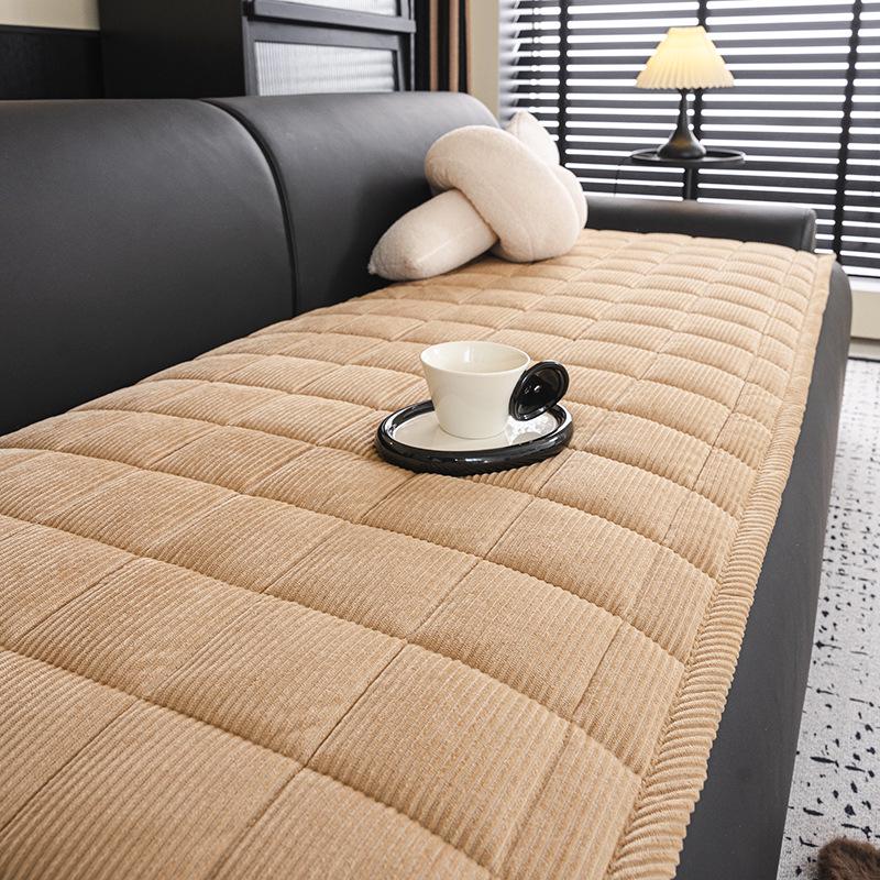 Corduroy Plush Non-slip Sofa Cover Cushion
