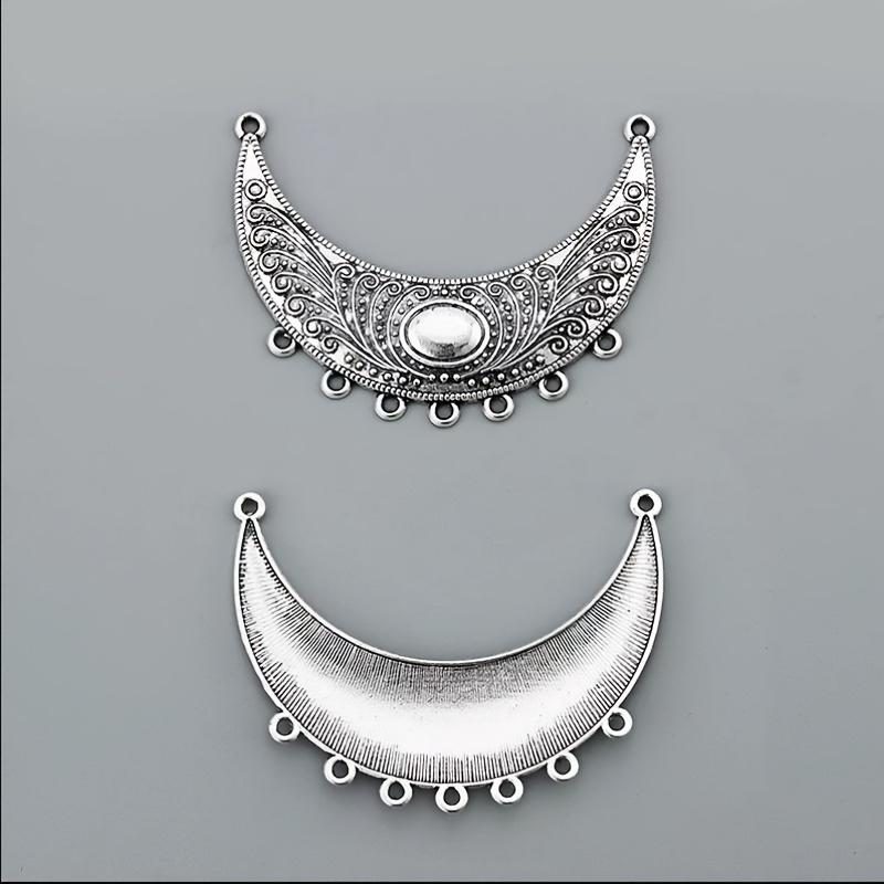 4pcs Vintage Connector Charms, 52x44mm Alloy Pendant for Creative Jewelry Making, DIY Crafts