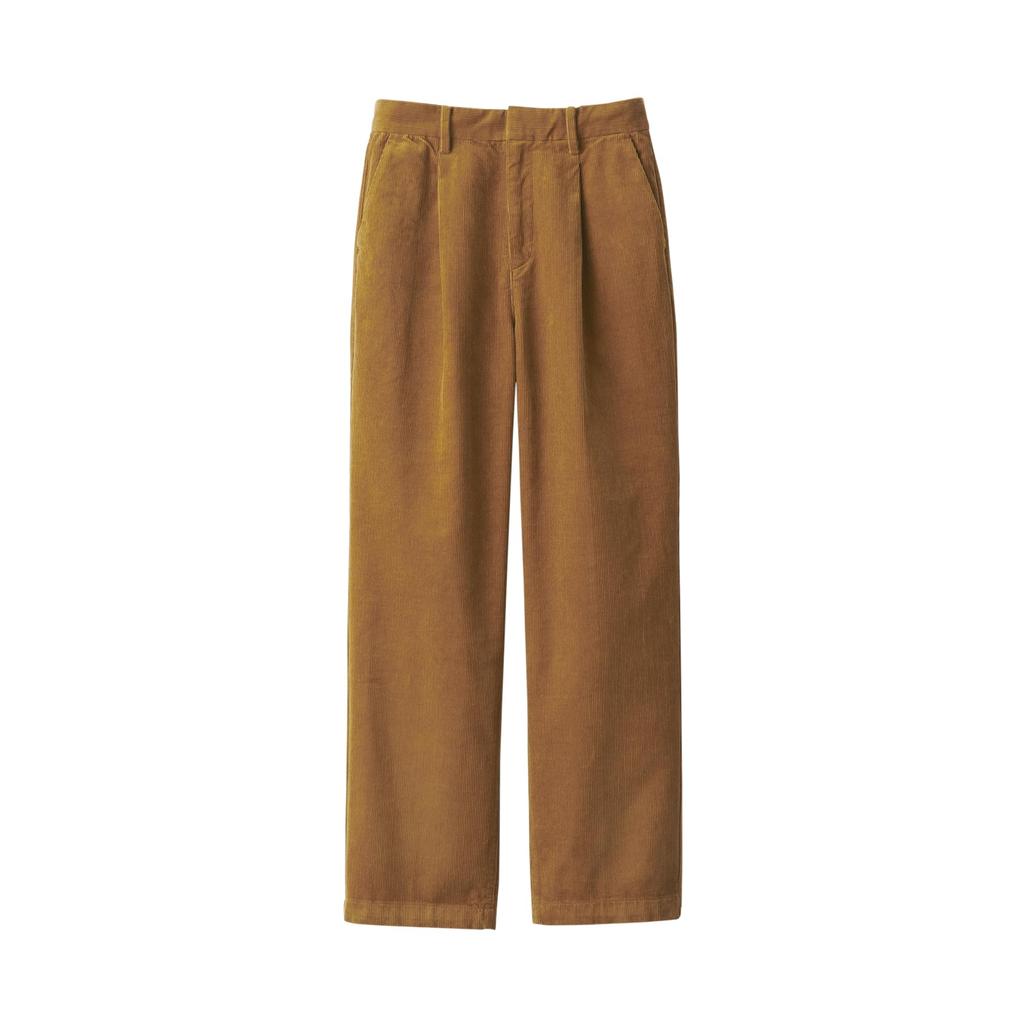 MUJI Kapok Blend Corduroy Tuck Pants Made from Tree Nuts BE1SOA4A