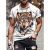 T-shirt Stampa Digitale 3D Top Manica Corta da Ragazzo e Uomo Versatile Traspirante
