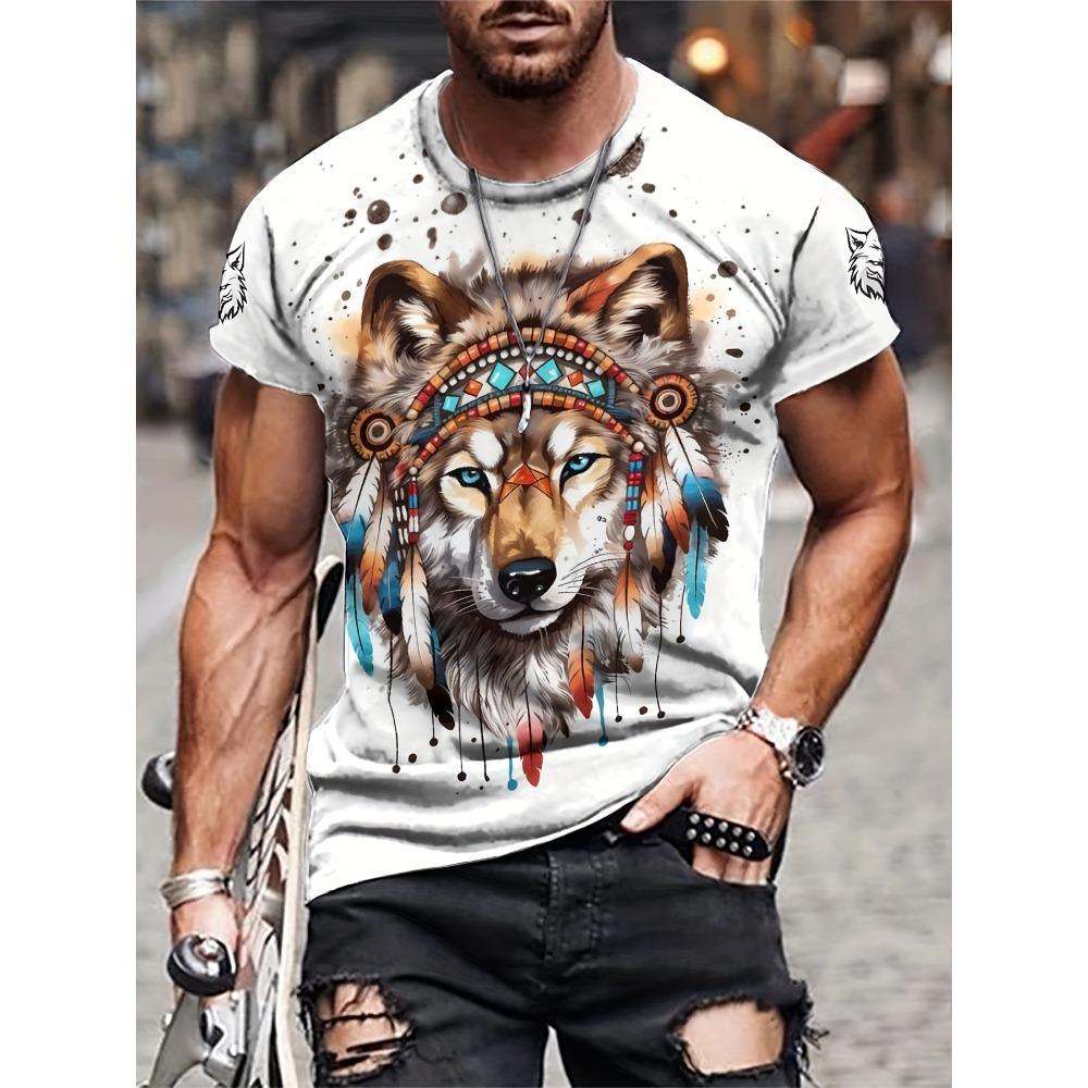 T-shirt Stampa Digitale 3D Top Manica Corta da Ragazzo e Uomo Versatile Traspirante