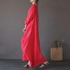 2024 European & American Style Women's Loose Round Neck Mid-Sleeve Long Skirt