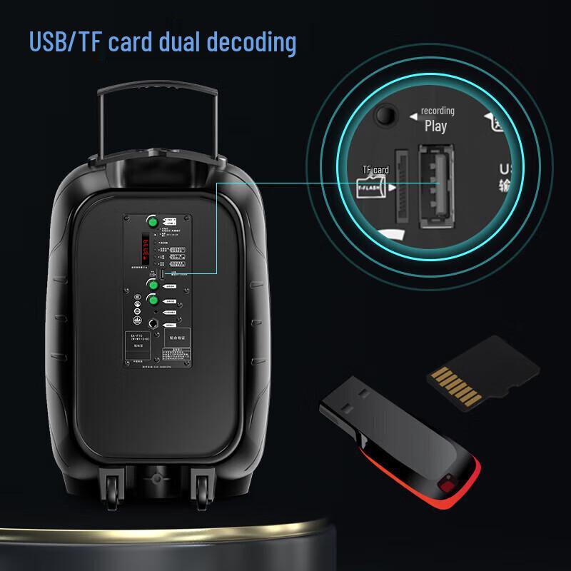 Suo Ai 12-inch Portable Outdoor Bluetooth K-song Speaker