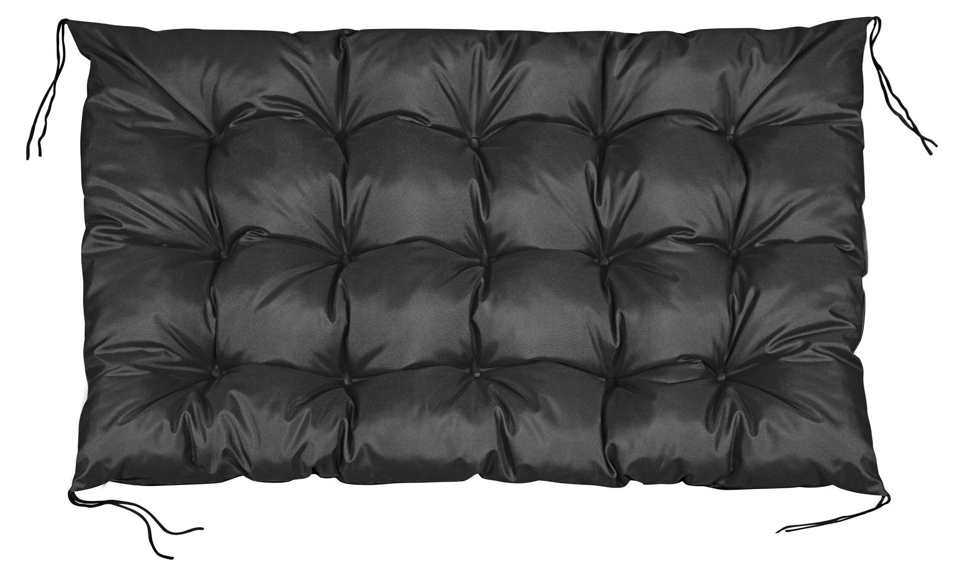 Garden cushion 120x80 cm for pallet bench, waterproof, black