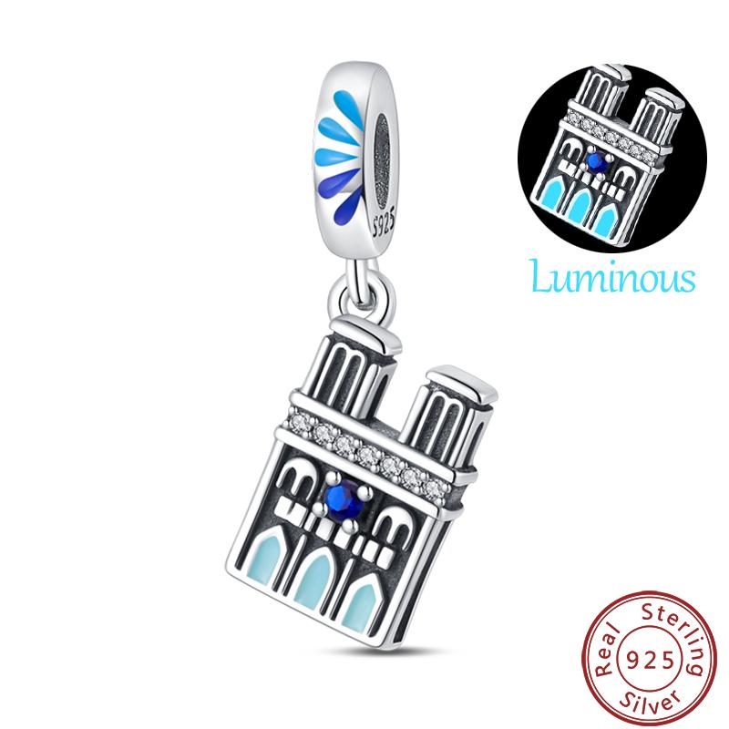 Seria Słynna Architektura Miedziana Wieża Eiffla Łuk Triumfalny Koloseum Charms Koraliki 3mm DIY Tworzenie Drobnej Biżuterii