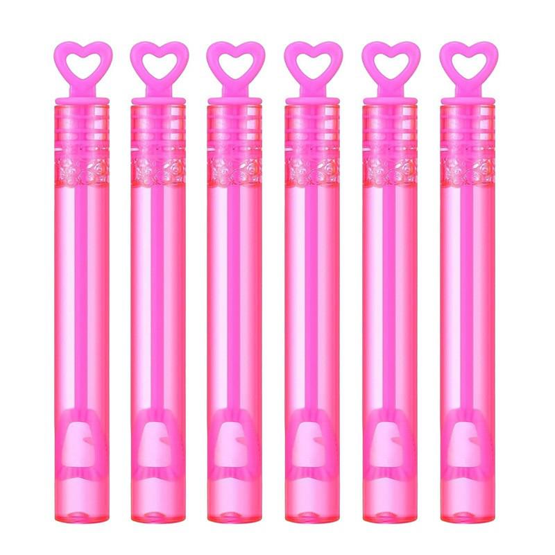 12-Piece Heart-Shaped Mini Bubble Wands for Weddings & Festivals with Free Shipping
