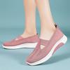 Springtime Women Shoes Cushioned Sole Mesh Upper Vulcanized Athletic Shoes For Middle Aged Mothers Lightweight Breathable Easy Slip-On Daily Shoes