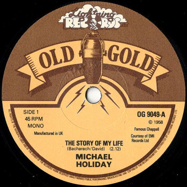 

7-дюймовая пластинка MICHAEL HOLLIDAY The Story Of My Life OG9049 Old Gold Light UK Pop Б/у