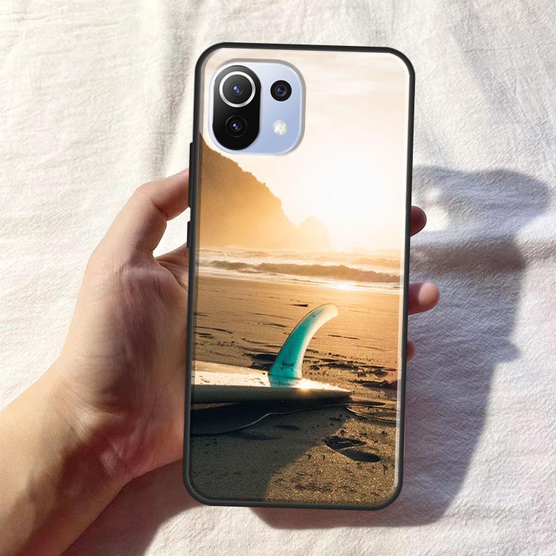 Surf Surfboard Case For POCO X5 X3 Pro F4 X4 GT F3 M5s F5 Pro Phone Shell For Xiaomi 12T 11T 12 13 Pro Lite