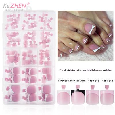 150PCS Short Square False Toenail Tips Full Cover Nude Artificial Fake Toenail Acrylic Foot Nail Art Tip Press On Toe Extension