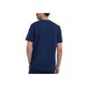 Adidas Solid Color Logo Print Round Neck Sports Short Sleeve T-Shirt Men Tops Blue HL0562