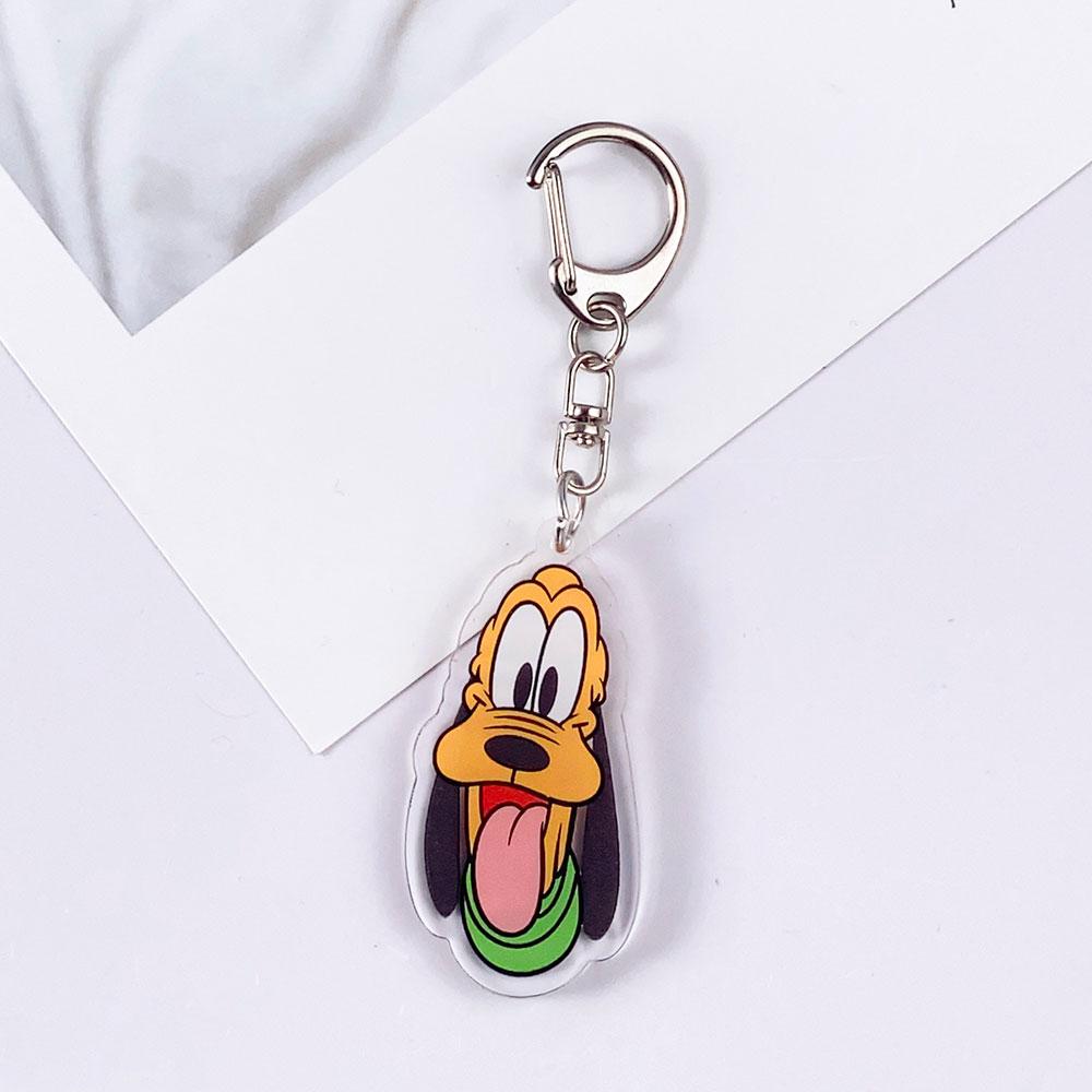 6 ks Disney Mickey Mouse Minnie Mouse Akrylové Klíčenky Příslušenství Roztomilý Přívěsek na Tašku Batoh Klíčenka Dárky Pro Přátele