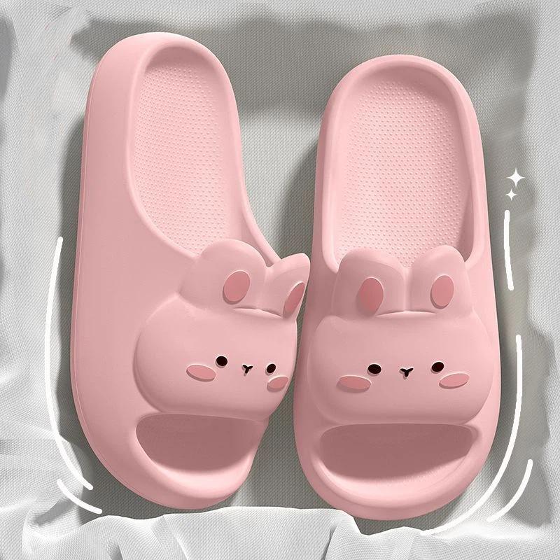 Women Summer Concise Slippers Men Soft Home Slides Couples Bathroom Non-slip Sandals Adults Comfortable Outdoor Beach Shoes