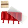 Oval Silicone Ice Pop Mold - Food Grade, 4 Cavities for DIY Popsicles