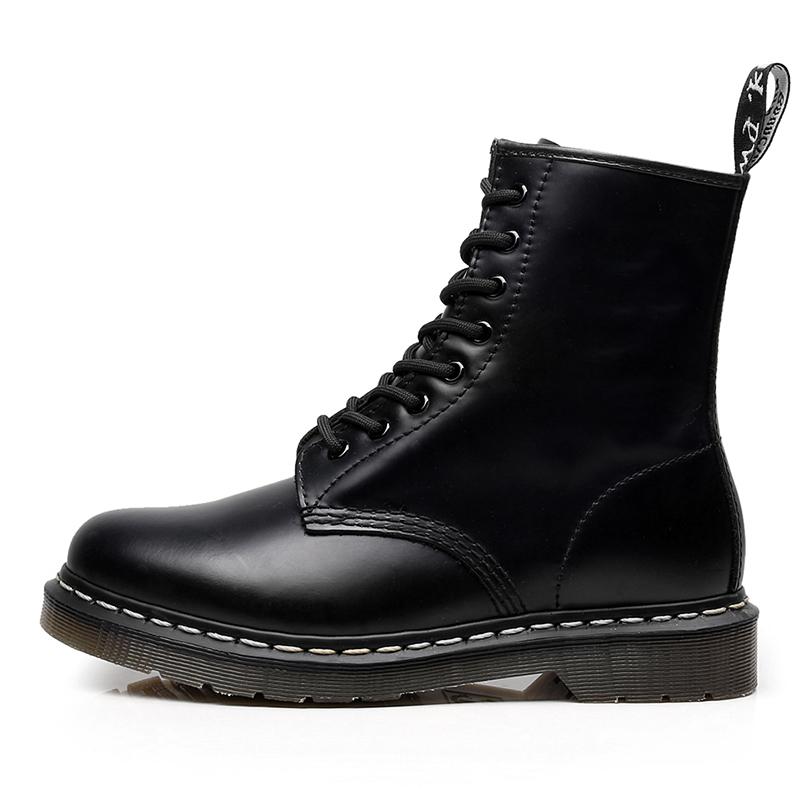 Женские массивные ботинки Martens, женские ботильоны из натуральной кожи, женские мотоциклетные ботинки, большие размеры 35-46 39