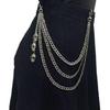 European/American Punk Skull Pendant Waist Chain, Multi-layer Hip Hop Pants Chain for Men and Women
