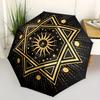 1pc Star Mandala Automatic Open/close Folding Compact Umbrella, 8-Rib Sturdy Canopy, Lightweight Portable, Everyday Use, Gift, Outdoor Umbrella, Trave