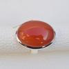Natural Carnelian Ring, Handmade Ring, 925 Sterling Silver Ring, Gift for Her, Simple Oval Ring, Anniversary Gift, Gemstone Ring