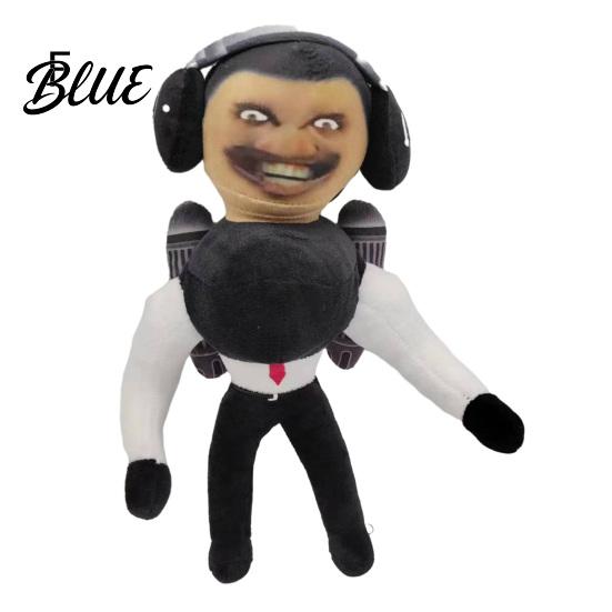 Playful Plush Doll TV Man Toy PP Cotton Fully Filled Speakerman Stuffed Plushie Collectible Gifts for Kids Fans Halloween Decoration Christmas
