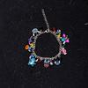 Classic Cartoon Anime Bracelet Cute DIY Santa Hat Stitch Series Cute Metal Charms Bangle For Women Kids Christmas Halloween Gift