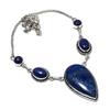 Natural Lapis Lazuli Gemstone 925 Sterling Silver Jewelry Necklace 18" ASN-6135