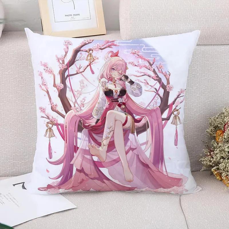 Fall Pillow Cover  Genshin Impact Cushions Home Decor Cushion Covers for Bed Pillows Decorative Pillowcases  Sofa Body