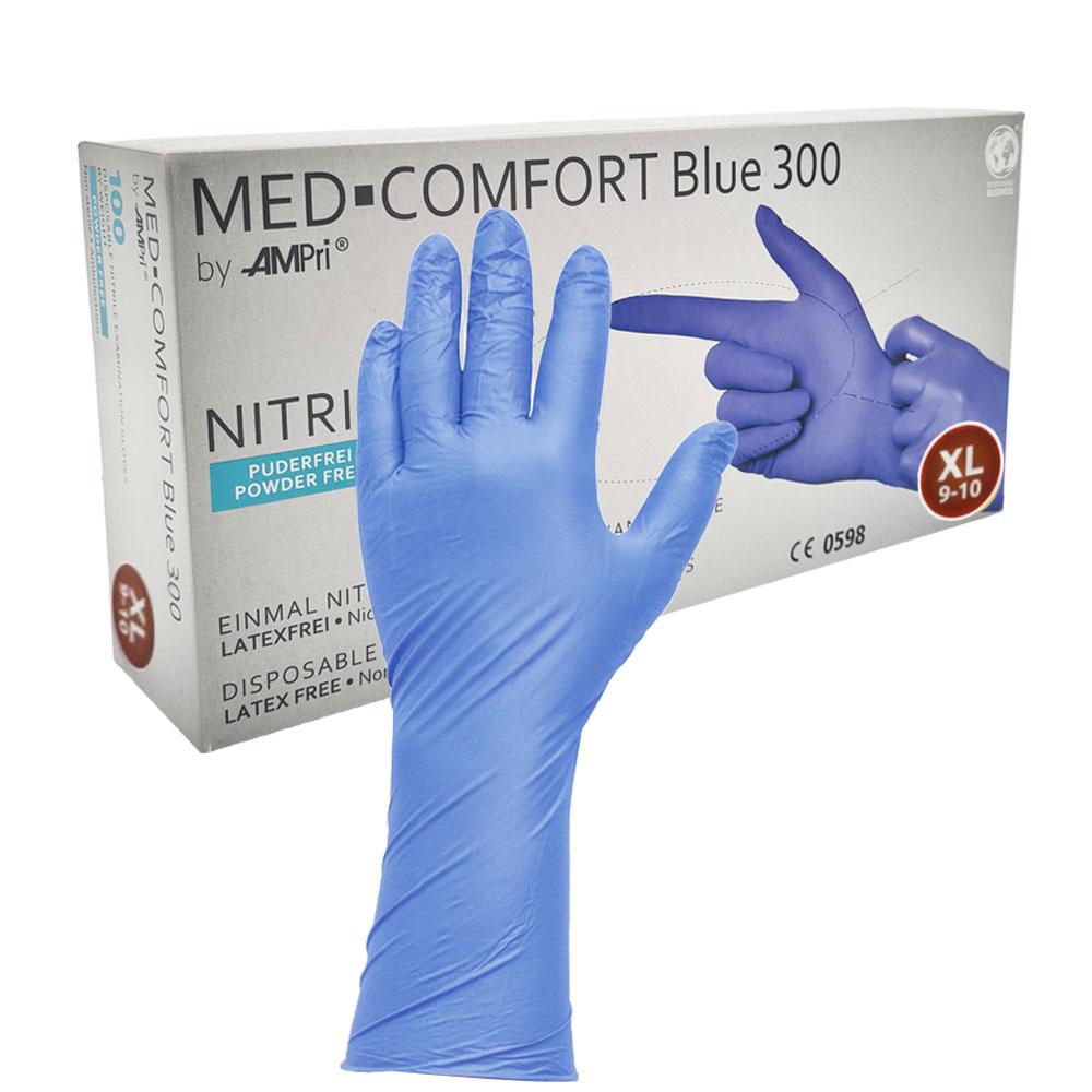 Nitrile Gloves Blue Ampri Blue 300 100 Pieces