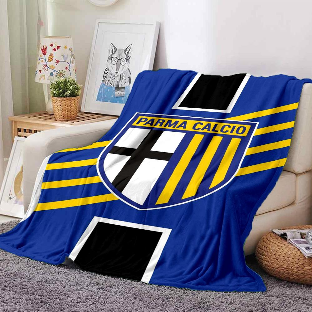 Parma Calcio Print Flanelldecke Hohe Qualität Warm Bequem Decke für Alle Jahreszeiten Perfekt für Geschenke Heimdekoration