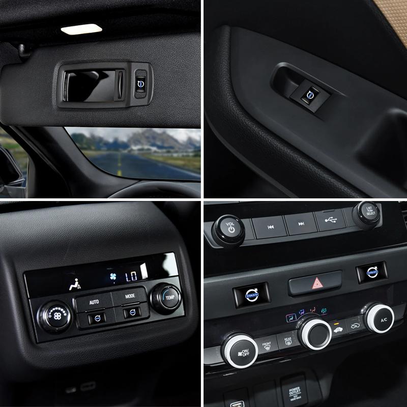 Auto-Innendekal Aufkleber Fensterheberknopf Lenkrad Emblem Dekoration Für Volvo V50 V60 V70 C30 XC60 S80 FH500 S60 XC90 XC40
