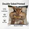 Animal Squirrel Cushion Cover Soft Washable Pillow Case Multi-Scene For Couch Bed Travel Office Use