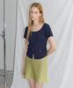 Citybreeze Square Neck Short Sleeve Knit Cardigan_4 Colors