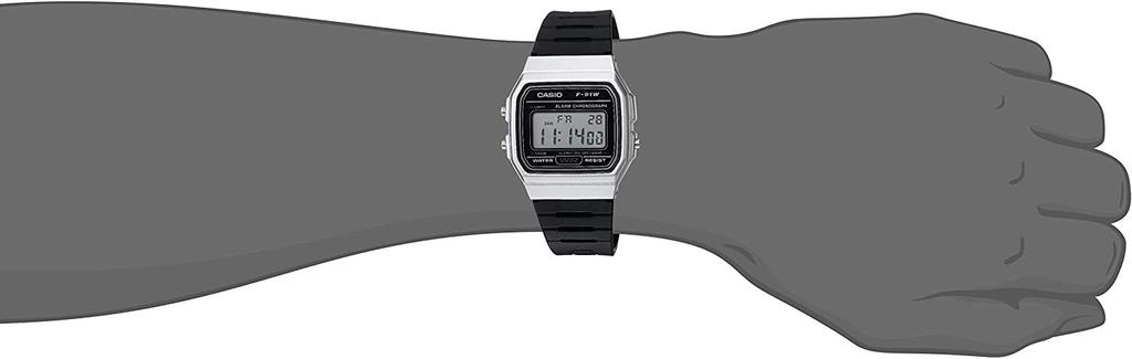 Casio F-91WM-7A Unisex Quartz Watch, Silver [Parallel Import]
