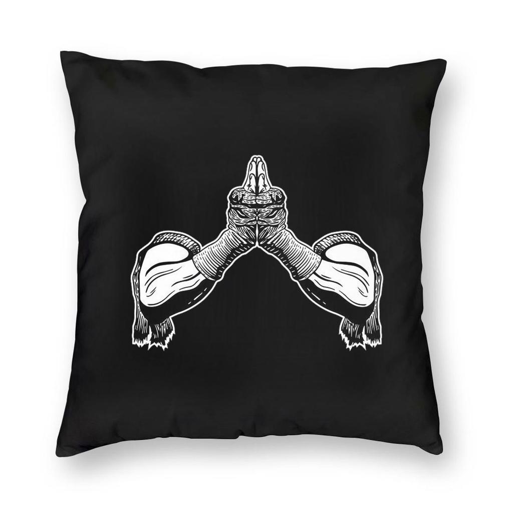 Muay Thai Gloves Thailand Boxing Fighter College Square Pillowcase Pillow Cover Cushion Throw Pillow for Home Bedroom Car
