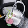 Acrylic Flower Small Mirror Cartoon Keychain Little Bear Cosmetics Keyring  Bag Accessories